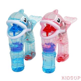 ✨Kidsup🌈Dolphin Musical LED Light Up Bubble Gun Machine Bubble Maker Babies Bath Toys