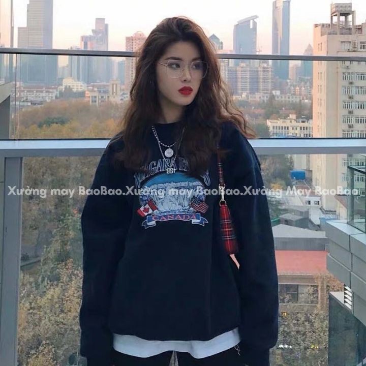 Áo Hoodie Nỉ Niagara Falls Unisex - [FREESHIP] - Sweater dài tay form rộng có mũ phong cách năng động cá tính Ulzzang