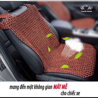 Lót ghế hạt gỗ nhãn loại vai cao cấp