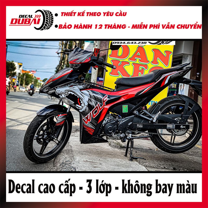 Tem Trùm Exciter 155 Wolf Đỏ Đen Cực Ngầu