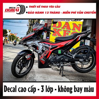 Tem Trùm Exciter 155 Wolf Đỏ Đen Cực Ngầu