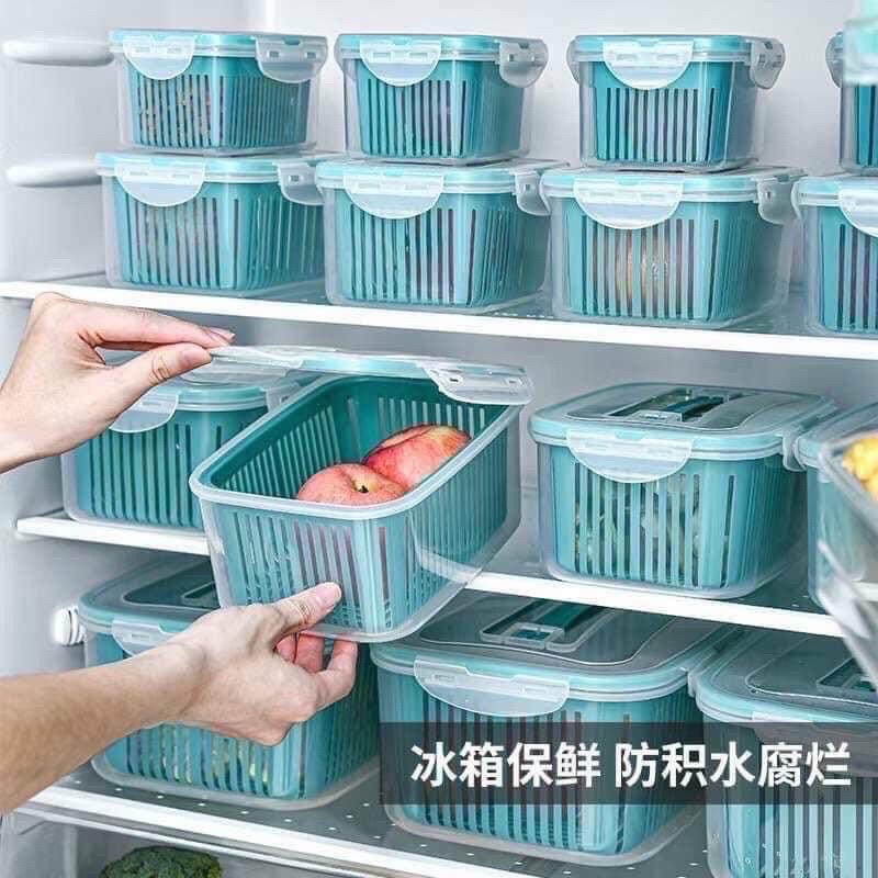 15 Hộp rổ và nắp thông minh đựng thực phẩm tủ lạnh