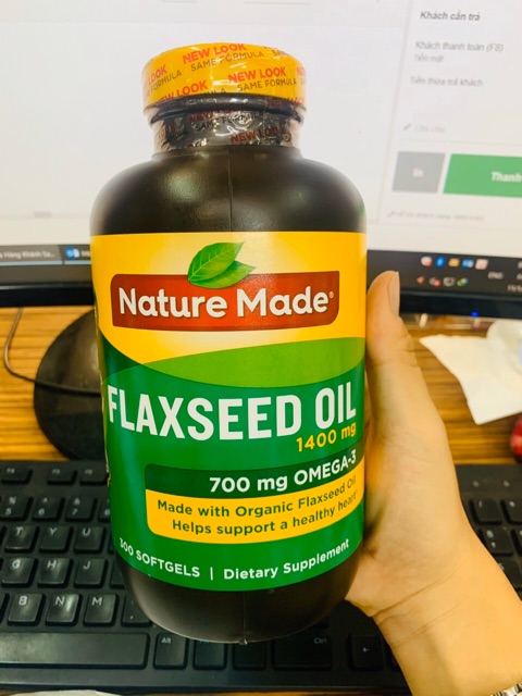 300 viên dầu hạt lanh Flaxseed oil