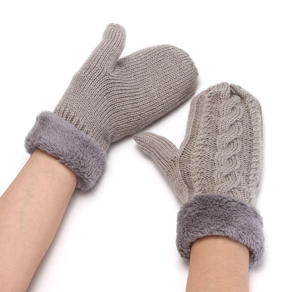 Găng Tay Đan Len Mềm Mại Dày Dặn Ấm Áp