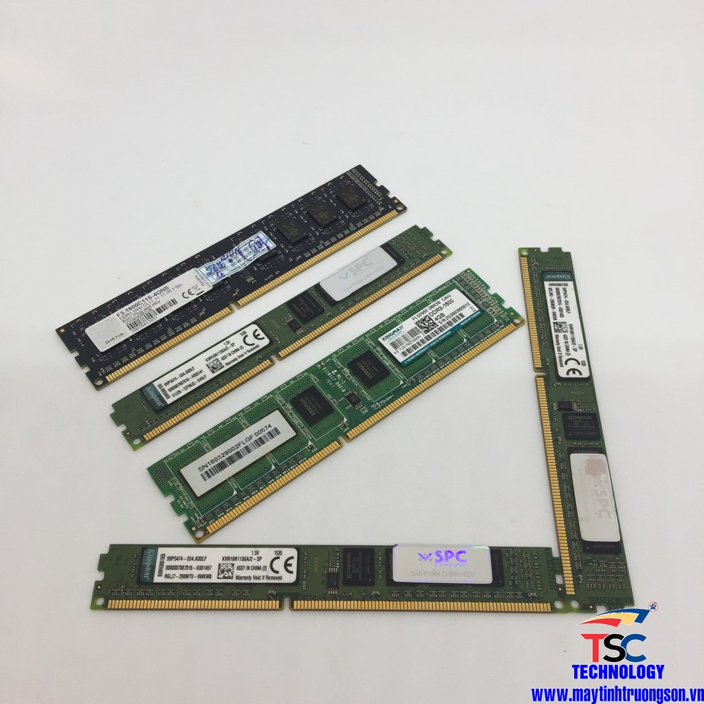 Ram PC DDR3 KINGSTON KINGMAX GSKILL 4GB Bus 1600 (Đã qua sử dụng còn mới 99%)