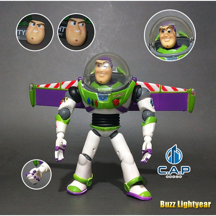 Mô hình nhân vật Buzz Lightyear có khớp trong Toy Story phim hoạt hình Thế giới Đồ chơi - CAP III7V