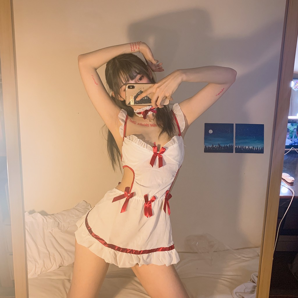 Váy ngủ Cosplay y tá sexy không thể chối từ