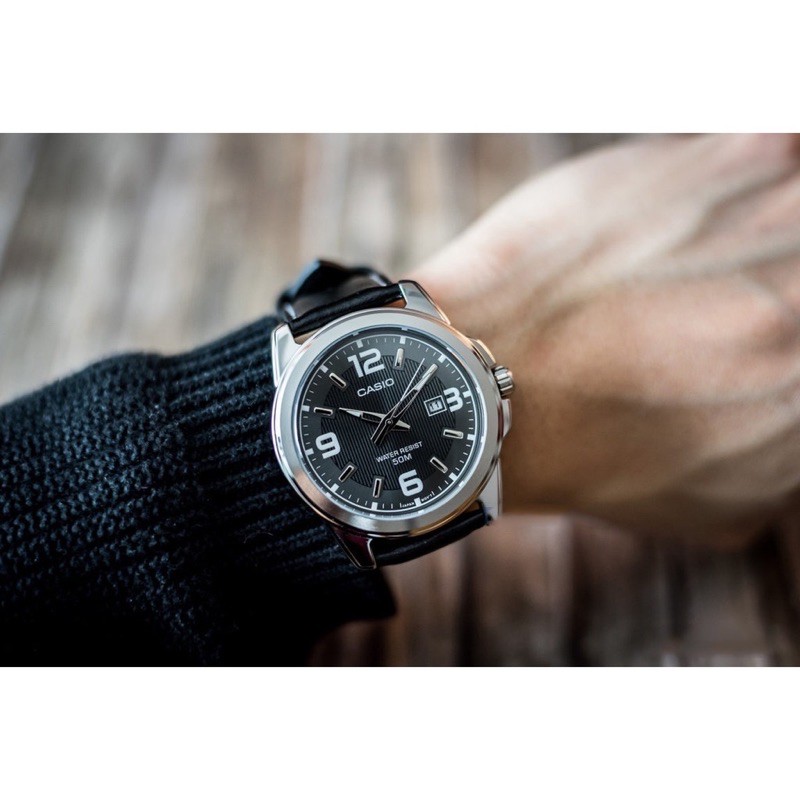 Đồng hồ nam dây da Casio chính hãng Anh Khuê MTP-1314L-8AVDF