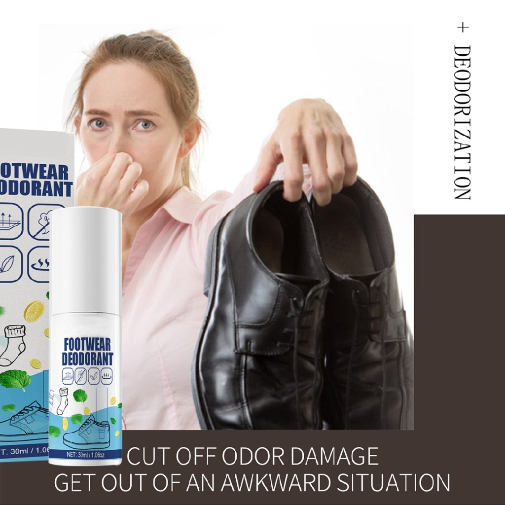 30ml Footwear Deodorant Natural Shoe Deodorizer Spray Odor Eliminator