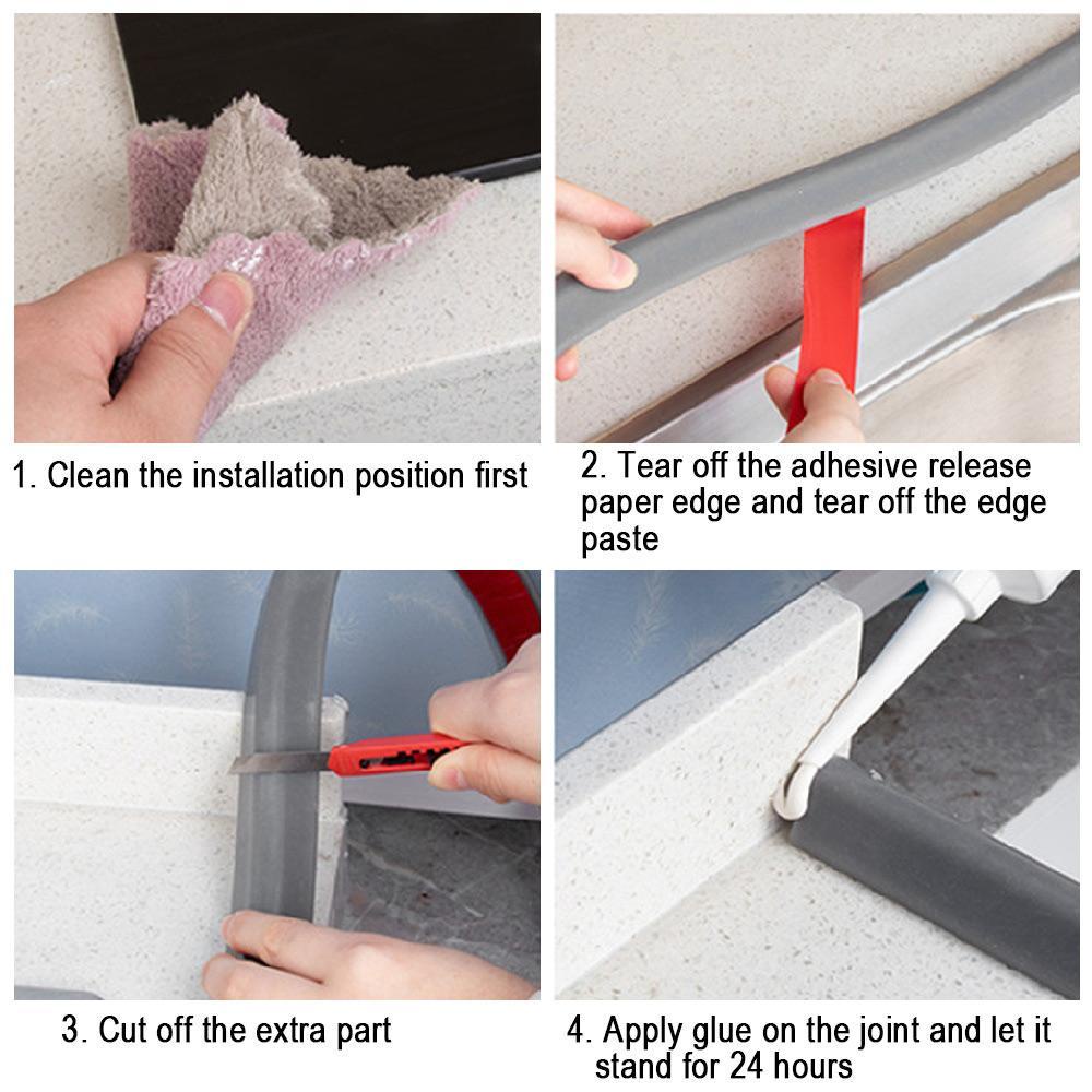 Dải Niêm Phong Chặn Nước Bằng Silicone Chống Trượt Có Thể Uốn Cong Cho Cửa Ra Vào