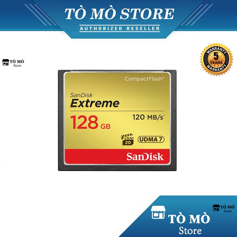 Thẻ nhớ CF SanDisk Extreme S 800X - 128GB - 120MB/s - Bảo hành 5 năm