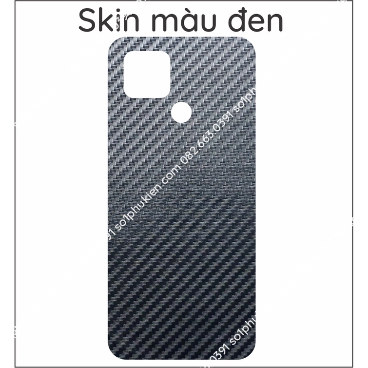 Miếng dán mặt lưng skin carbon Realme V3