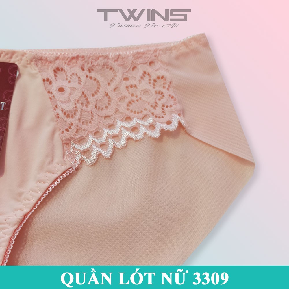 Quần lót nữ thun lạnh phối ren cao cấp Thịnh Phát 3309 chất mềm mịn thoáng mát không lộ đường may size dưới 60kg