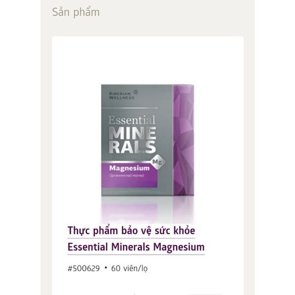 Viên Uống MAGNESIUM Siberi Hỗ trợ ngủ ngon, giảm căng thẳng thần kinh
