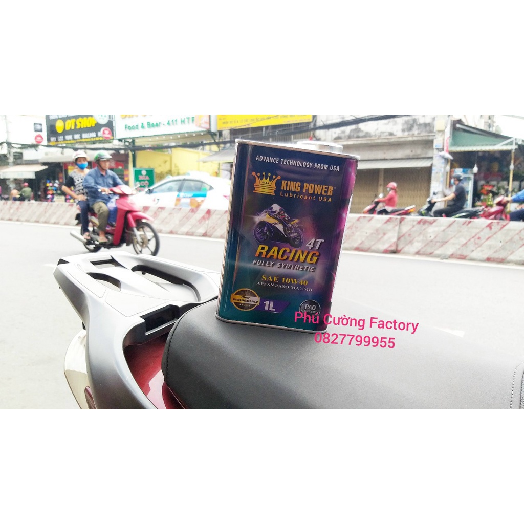 Nhớt Xe Ga King Power, dòng Racing Fully Synthetic Lon 1L , made in UAE