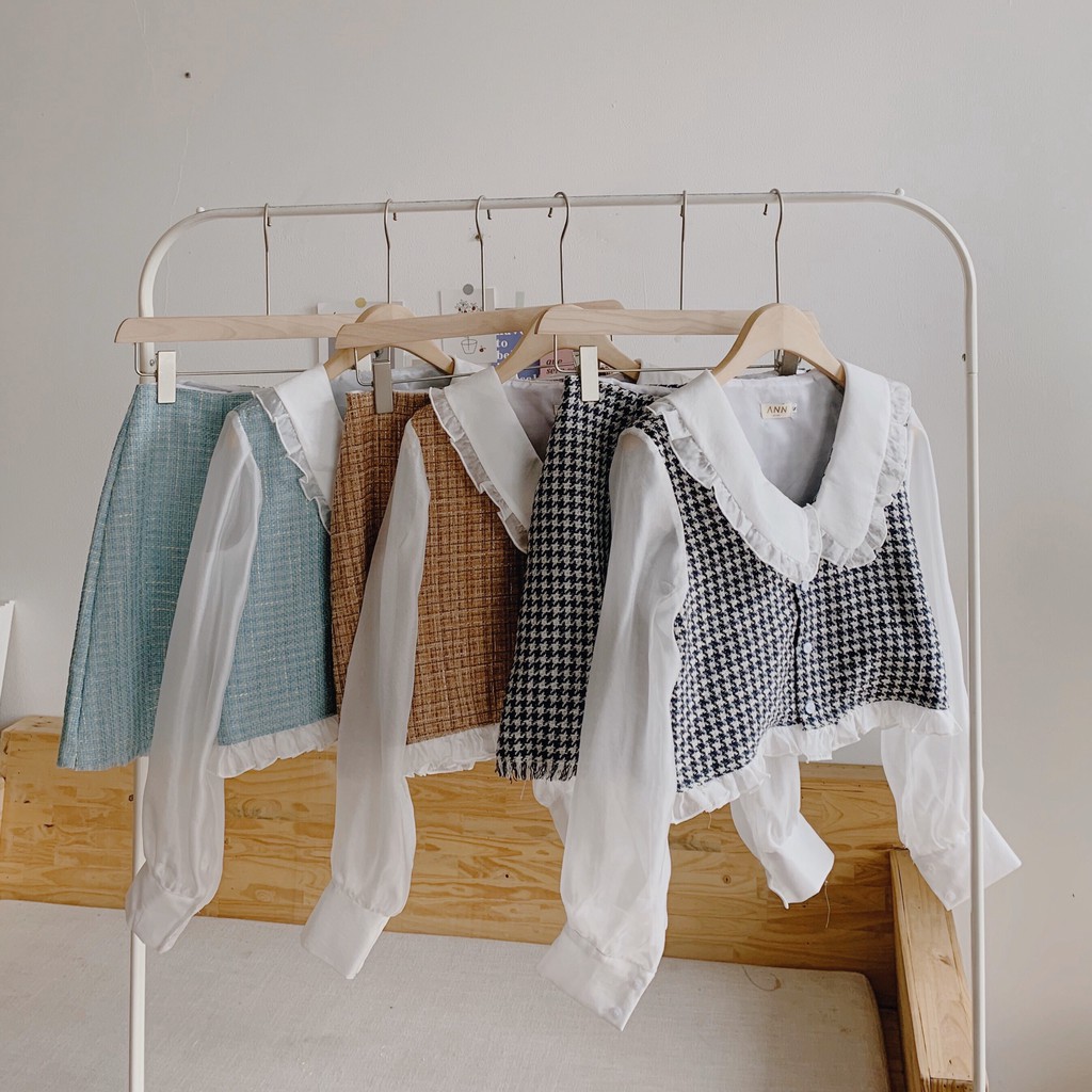 SET DẠ TWEED CỔ BÈO