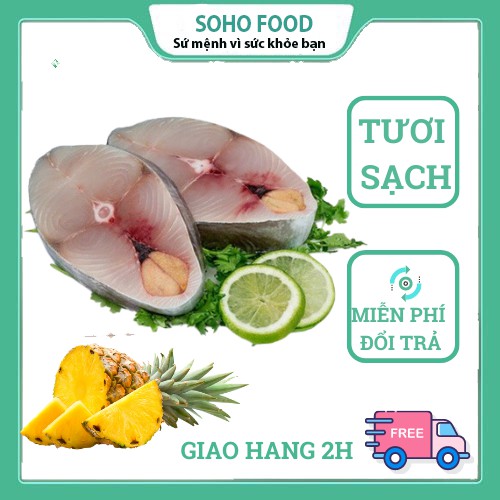 Cá Thu Cắt Khúc Một Nắng SOHOFOOD, Cá Thu Khúc Trắng Khô, Dày Thịt Thơm