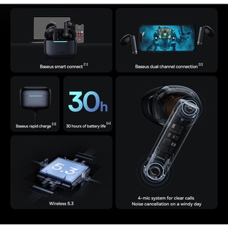 Tai Nghe True Wireless Baseus Bowie E9 Thể Thao Chống Ồn Bluetooth 5.3