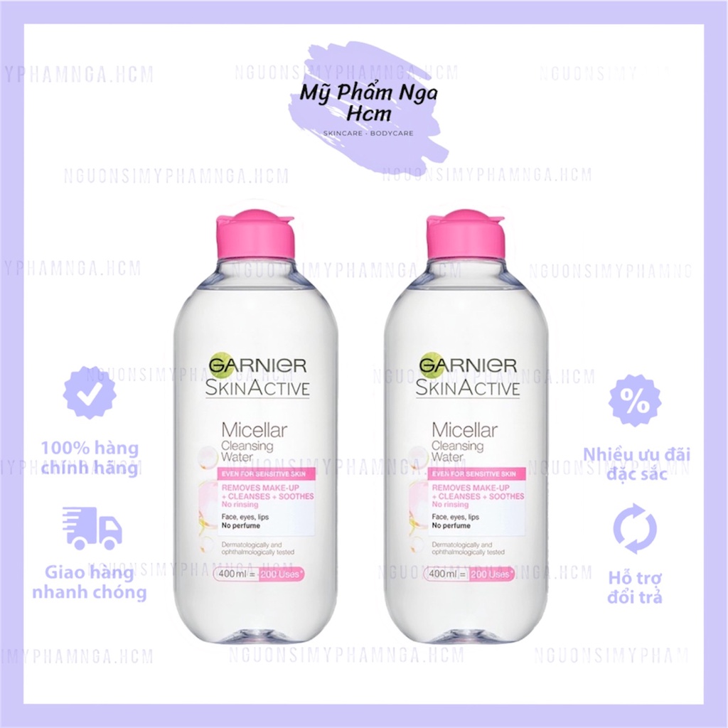 Tẩy trang Garnier Micellar Cleansing Water nắp hồng 400ml - Date mới nhất