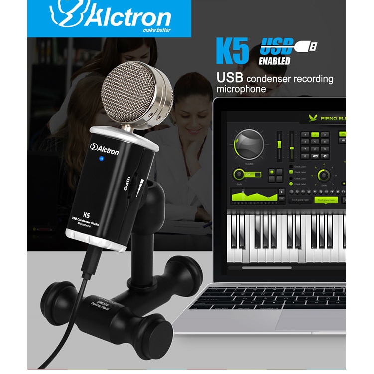 [Mã ELHACE giảm 4% đơn 300K] Microphone USB Condenser Alctron K5 - Hàng Chính Hãng