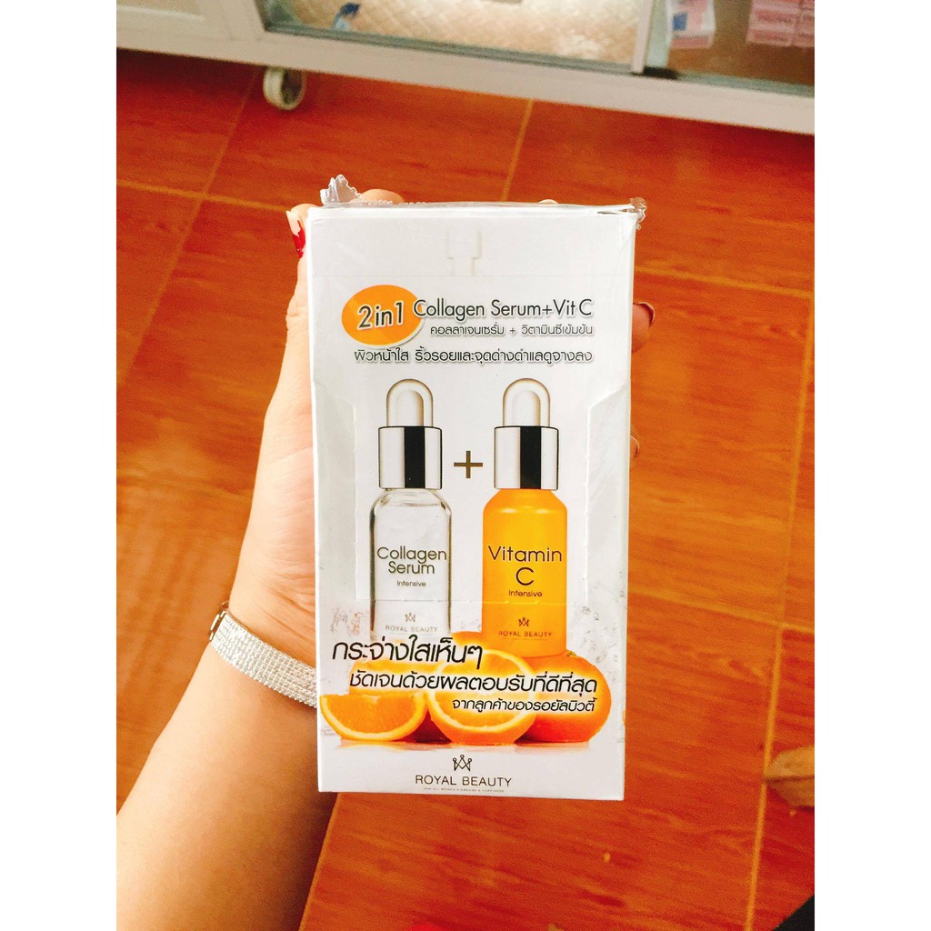 Hộp lớn 6 gói Serum 2in1 collagen +vit c chính hãng thái lan dùng là mê | BigBuy360 - bigbuy360.vn