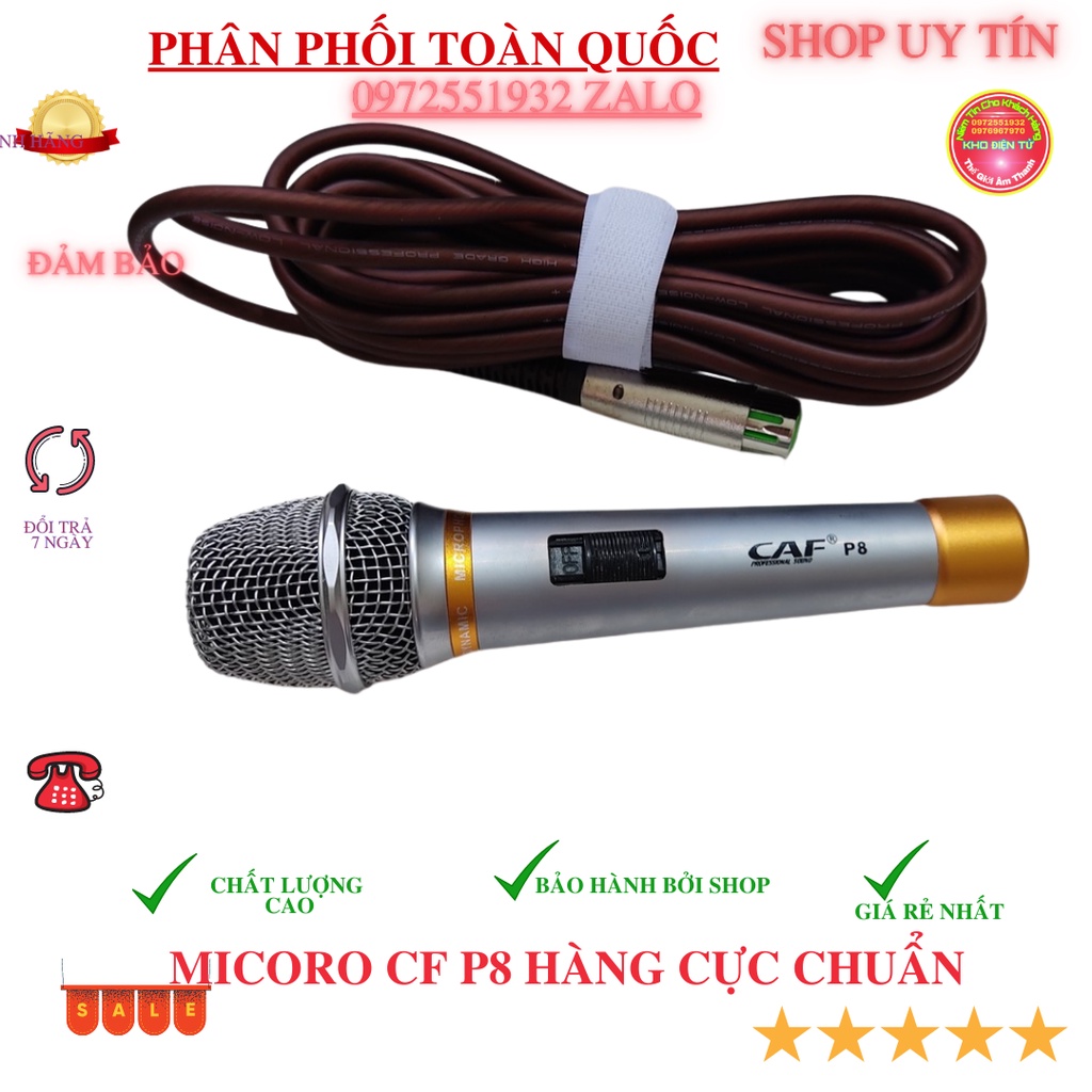 Mic dây - mico dây  CAF  hàng chuẩn không hú rít hát nhẹ luôn - giá 1 mic