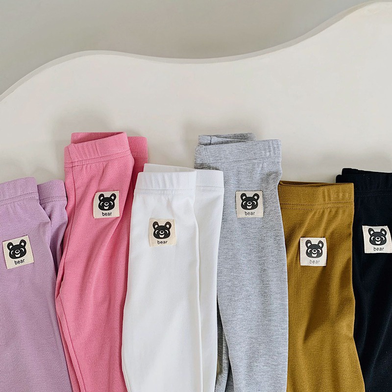 Quần Legging Kiểu Hàn Quốc Dễ Thương Thời Trang Xuân Thu Cho Bé Gái