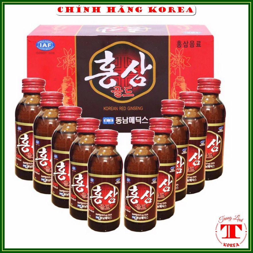 Nước hồng sâm hàn quốc, hộp 10 chai - Nước sâm Hanbo cao cấp - tranglinh