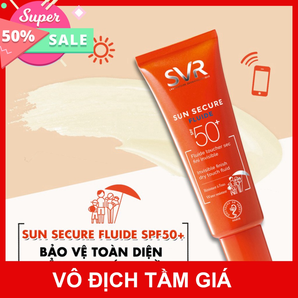[CHÍNH HÃNG] SVR Kem Chống Nắng Sun Secure Fluide SPF50+ 50ml