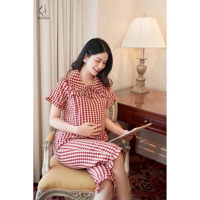 BỘ BẦU CAO CẤP SIÊU XINH❤️CHẤT THÔ MỀM HÀN QUỐC SIÊU MÁT SIÊU MỀM❤️BỘ SAU SINH LỬNG FREE SIZE 43~70KG BBH07