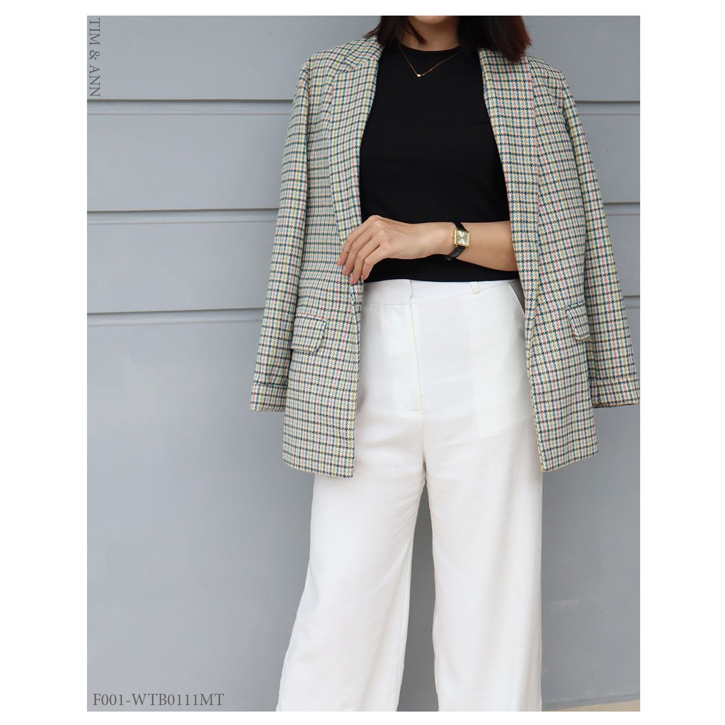 Áo Blazer Nữ  2 Lớp Dáng Suông - Caro Dạ 0111MT - Thời Trang Nữ Tim & Ann | BigBuy360 - bigbuy360.vn