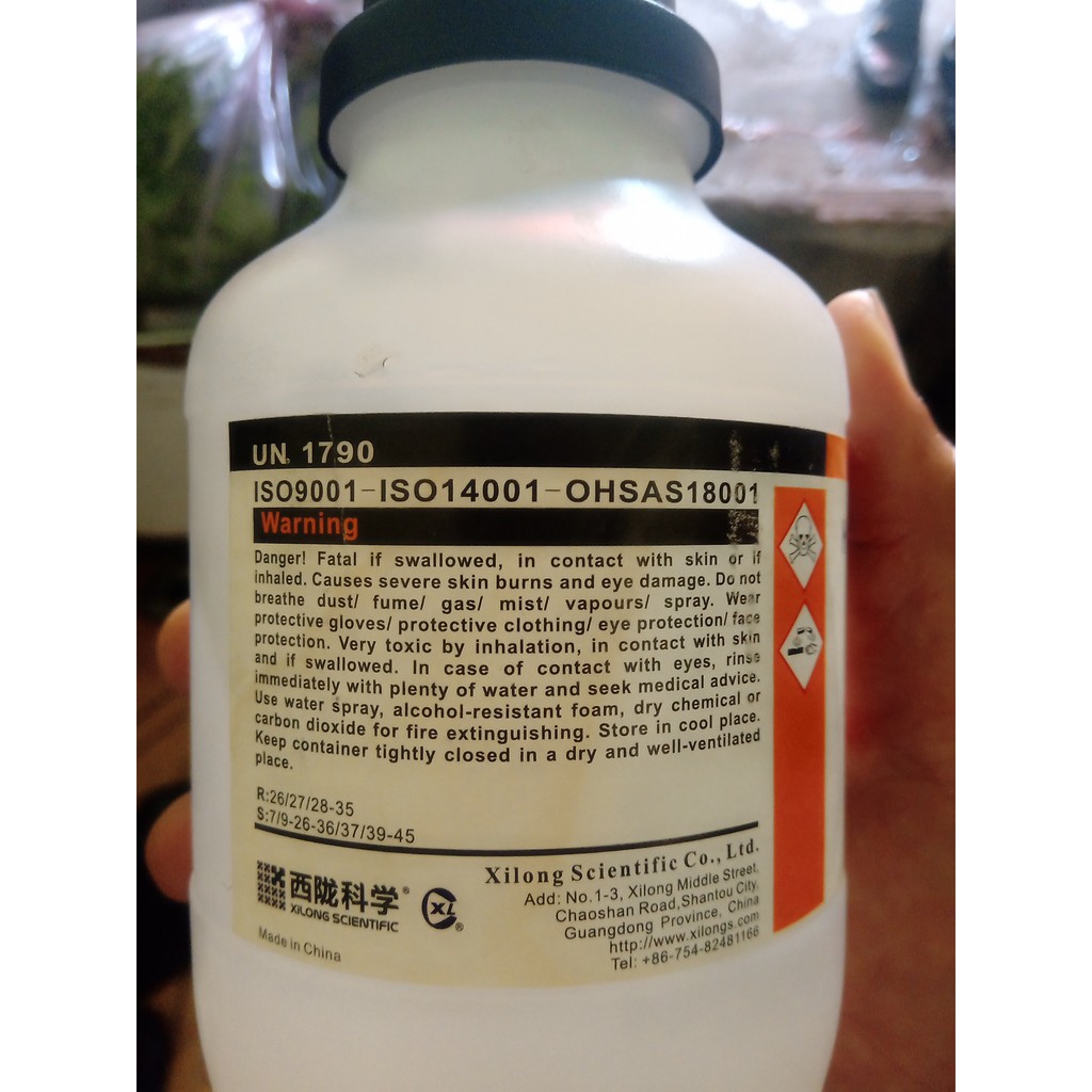 Dung dịch tẩy ốc titan - HF (Axit flohydric) + HNO3 - Bộ tẩy ốc titan - Hóa chất tẩy ốc ti tan.
