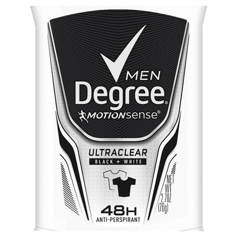 (Hàng Mỹ) Sáp khử mùi Degree Motionsense Ultra Clear Black White dành cho nam 76g