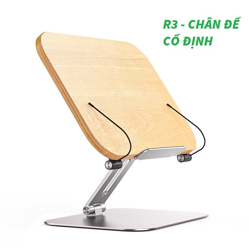 Kệ, giá đỡ sách tài liệu hình tam giác bằng kim loại để bàn cao cấp R03, R04 chân đế xoay 360 độ.