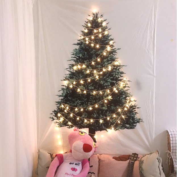 TRANH VẢI TREO TƯỜNG DECOR PHÒNG HÌNH CÂY THÔNG