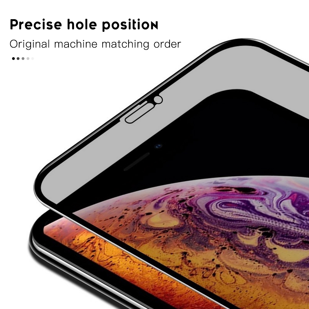 Kính cường lực toàn màn hình chống nhìn trộm cho iPhone 6 6S 7 8 Plus X XR XS Max