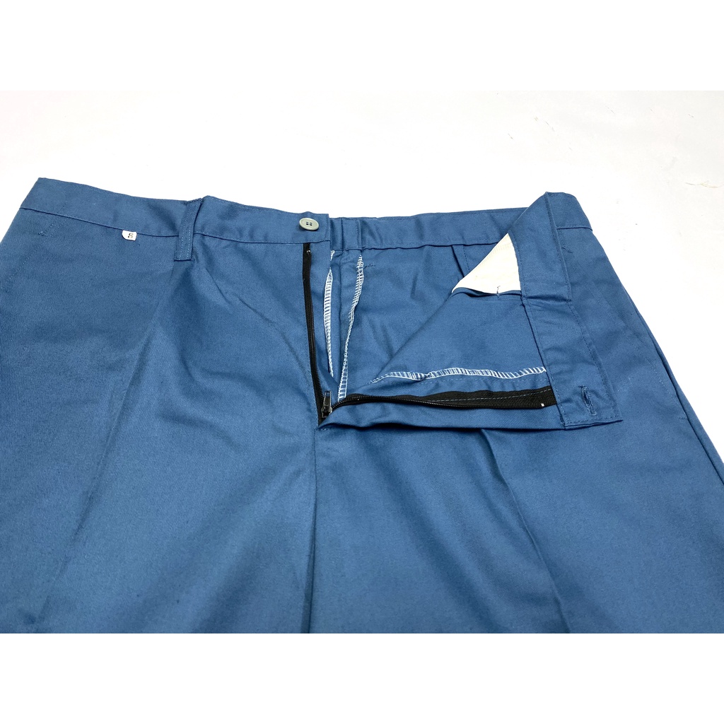 Quần Áo Bảo Hộ Lao Động Nam Nữ Kaki Dài Tay Màu Xanh Nhạt Ocean Uniform