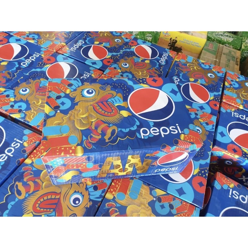 Thùng 24 lon nước ngọt Pepsi 330ml-MẪU XUÂN 2021