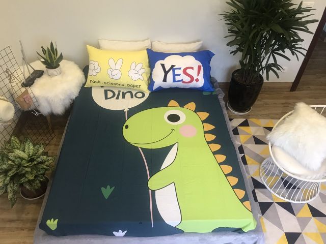 Set ga gối 3d cotton 100% hoạt hình nhập khẩu cực đẹp và đáng yêu