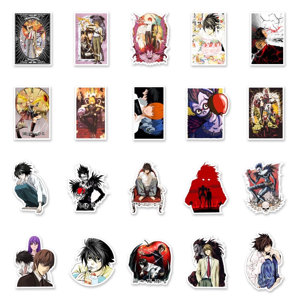 50/25/10 Nhãn Dán Họa Tiết Anime DEATH NOTE Trang Trí Laptop Hành Lý Ván Trượt Xe Máy