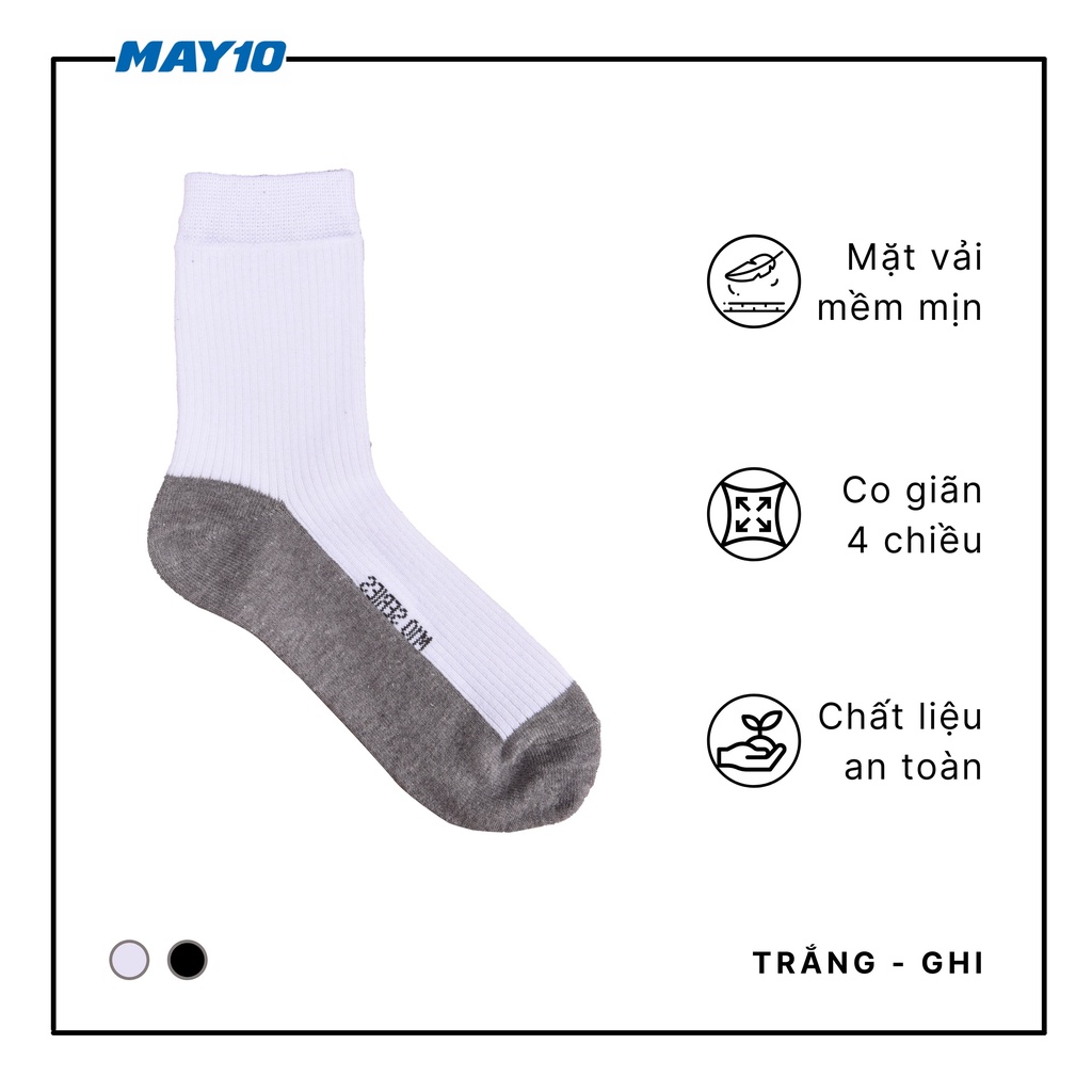 Tất- vớ nam cổ cao chất liệu cotton thoáng khí May 10 mã 11050123250