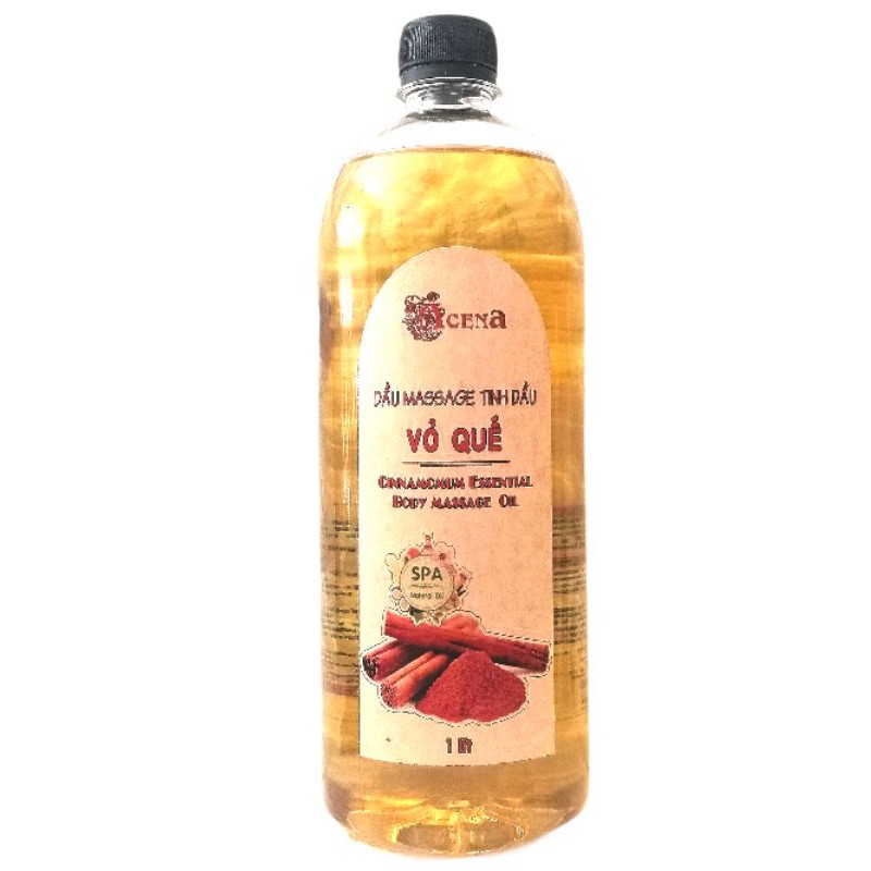 Dầu Massage Body Tinh Dầu Quế  ACENA 1000ml Nồng Ấm Massage Chân