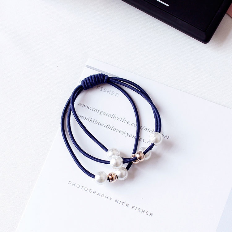 Dây thun cột buôc tóc đẹp Alaba đính ngọc trai