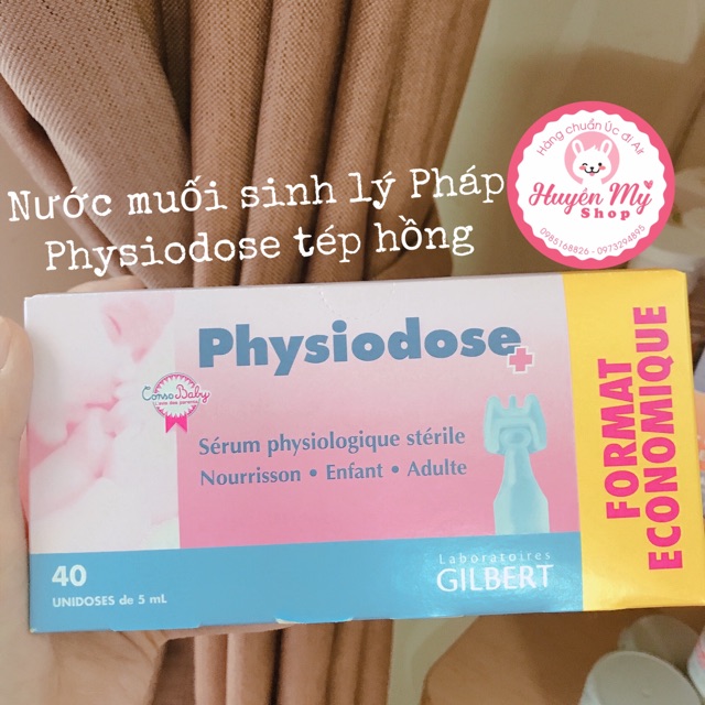 Nước muối sinh lý Pháp tép Hồng - Physiodose