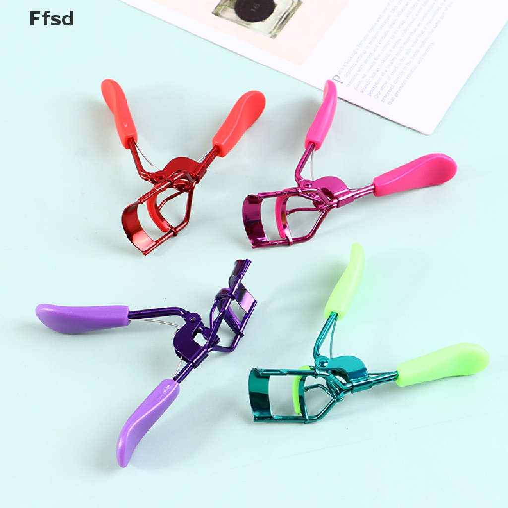 {Ffsd} Dụng Cụ Bấm Cong Mi Tự Nhiên Bằng Thép Không Gỉ Với Tay Cầm Cao Su