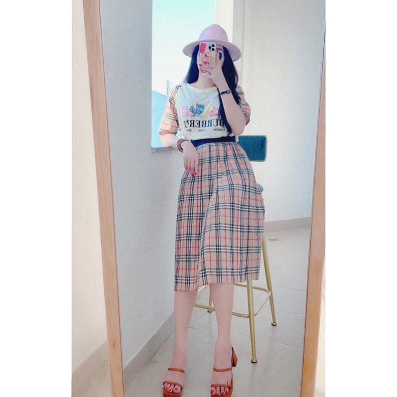 Set áo thun cotton chân váy dập ly bbr, Set váy nữ dập ly cao cấp | BigBuy360 - bigbuy360.vn