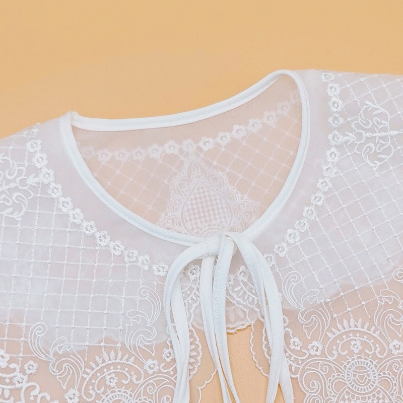 Vòng Cổ Hai Lớp Phối Ren Họa Tiết Hoa Đính Kim Cương Giả Phong Cách Preppy Nhật Bản Cho Nữ