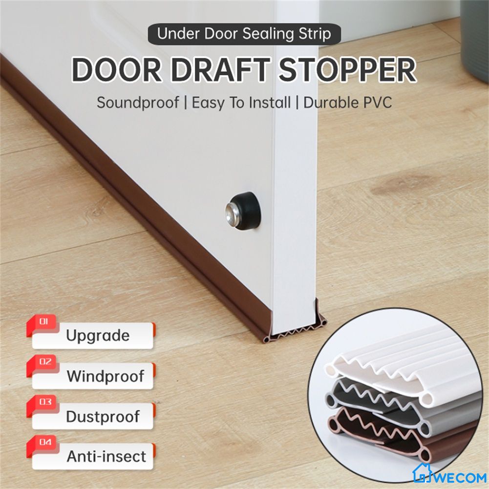 Nâng cấp PVC Dưới Cửa Dưới Niêm Phong Cửa Dải Dự Thảo Stoppers Thời Tiết Tước Cửa Niêm Phong Dải Chặn Gió Tiếng Ồn Stopper Cách Điện cửa Ngăn Chặn Cửa Dự Thảo Stopper