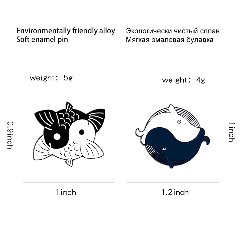 Ghim cài áo hình cá đơn giản dễ thương
