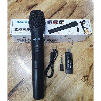 Micro Karaoke không dây cho loa kéo Daile / Aige / Zong / Shuae V12  màn hình LCD